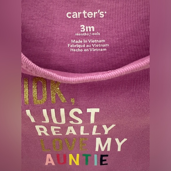 🐇 Baby 3 Mth I Love my Aunty Cotton Onesie - Picture 3 of 3
